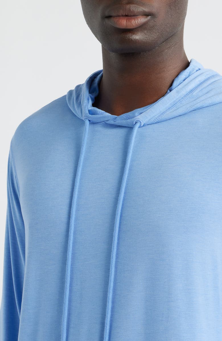 Daniel Buchler Sleek Pajama Hoodie, Alternate, color, Whisper Blue