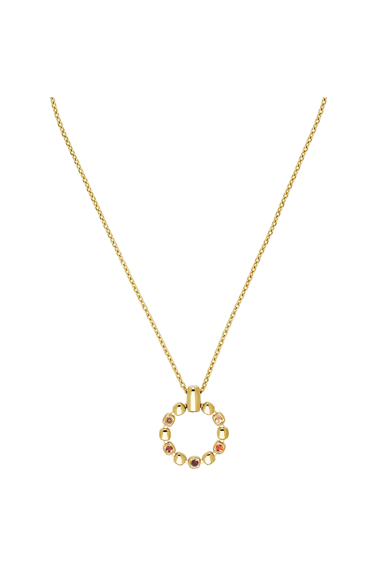 Necklace Soft Cube Circle Glow, Alternate, color, Sunset Gold