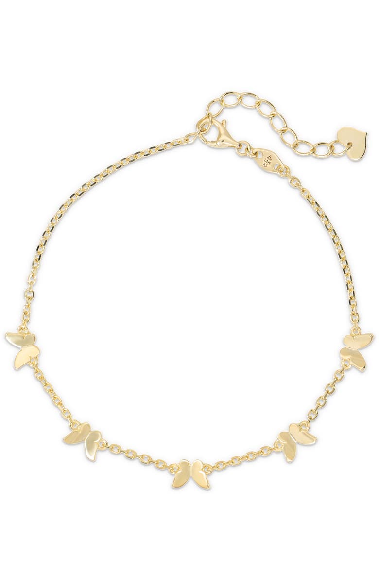 DEVATA Butterfly Chain Bracelet in 14K Gold, 5mm, Main, color, Yellow Gold