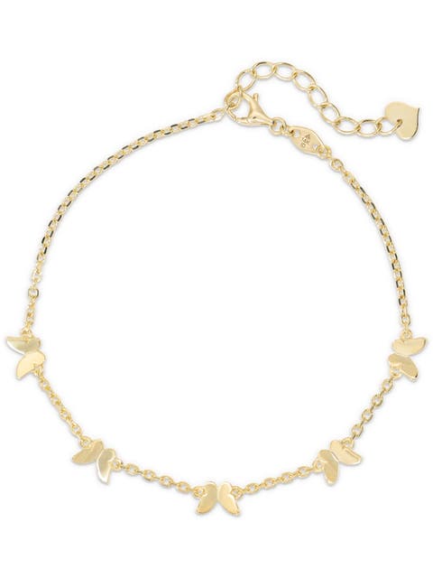 Butterfly Chain Bracelet in 14K Gold, 5mm
