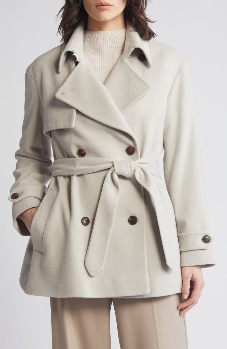 Fleurette Sonny Wool Trench Coat, Main, color,