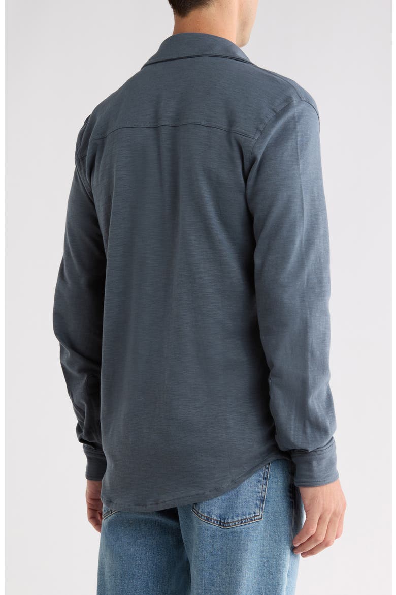 Knit Stretch Cotton Work Shirt, Alternate, color, TURBULENCE