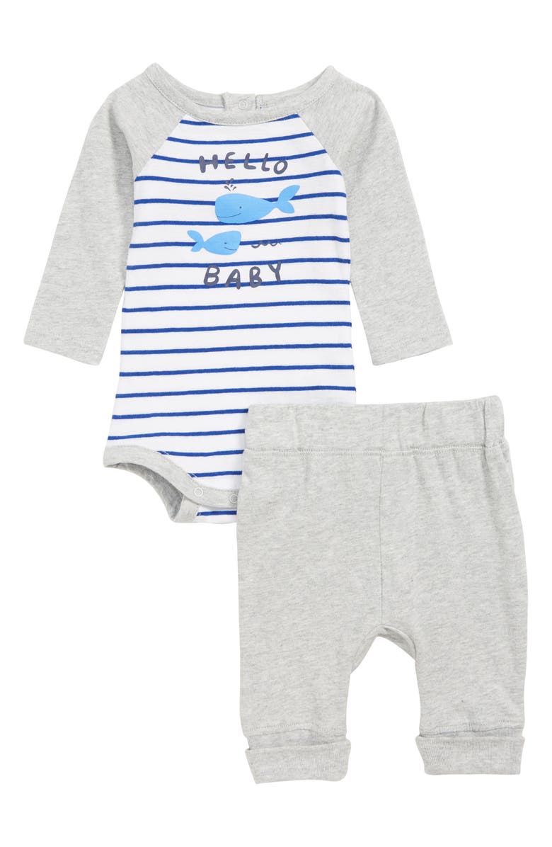 Nordstrom Baby Hello Baby Bodysuit & Sweatpants Set, Main, color, 