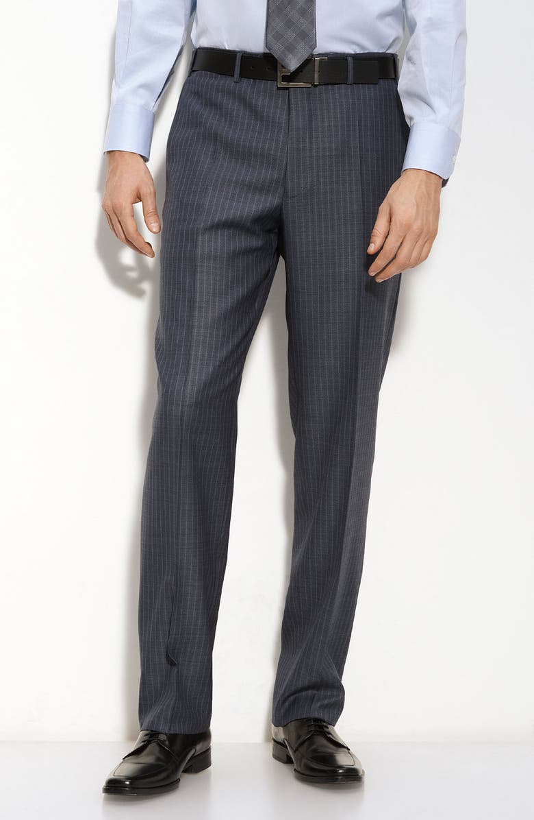 Canali Blue Stripe Wool Suit, Alternate, color,