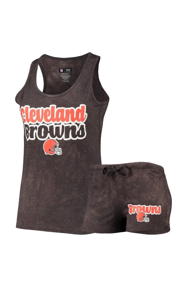CONCEPTS SPORT Women's Concepts Sport Brown Cleveland Browns Billboard Tank Top & Shorts Set, Alternate, color, 