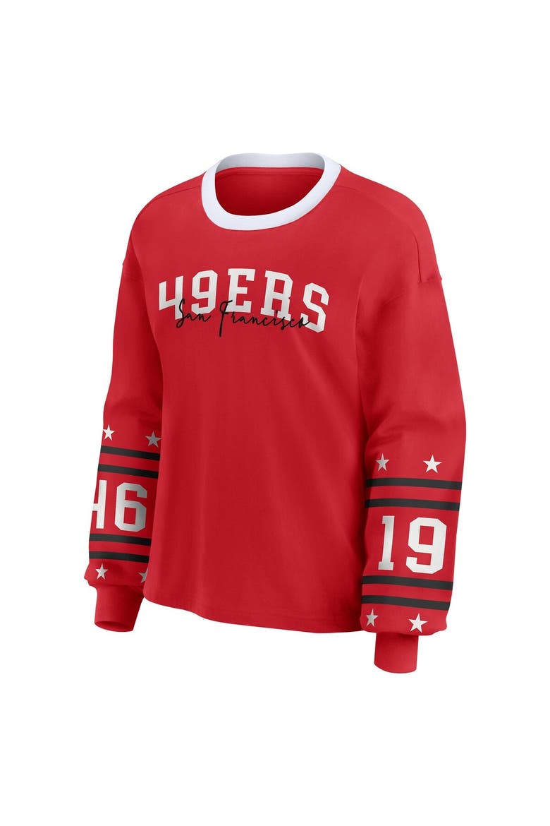 Women's WEAR by Erin Andrews  Scarlet San Francisco 49ers Sport Long-Sleeve T-Shirt, Alternate, color, Scarlet