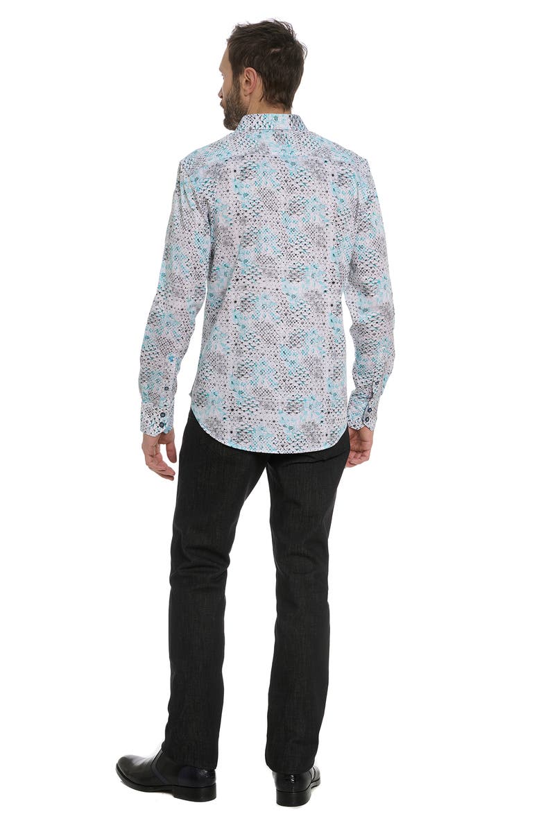 Robert Graham Hendriks Classic Fit Floral Cotton Button-Up Shirt, Alternate, color,
