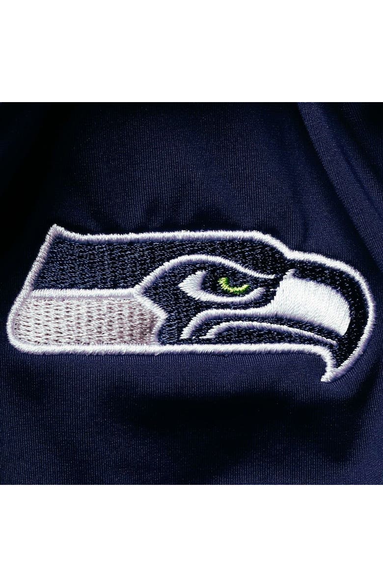 Tommy Bahama Women's Tommy Bahama College Navy Seattle Seahawks Pearl Clara Wrap One-Piece Swimsuit, Alternate, color, 