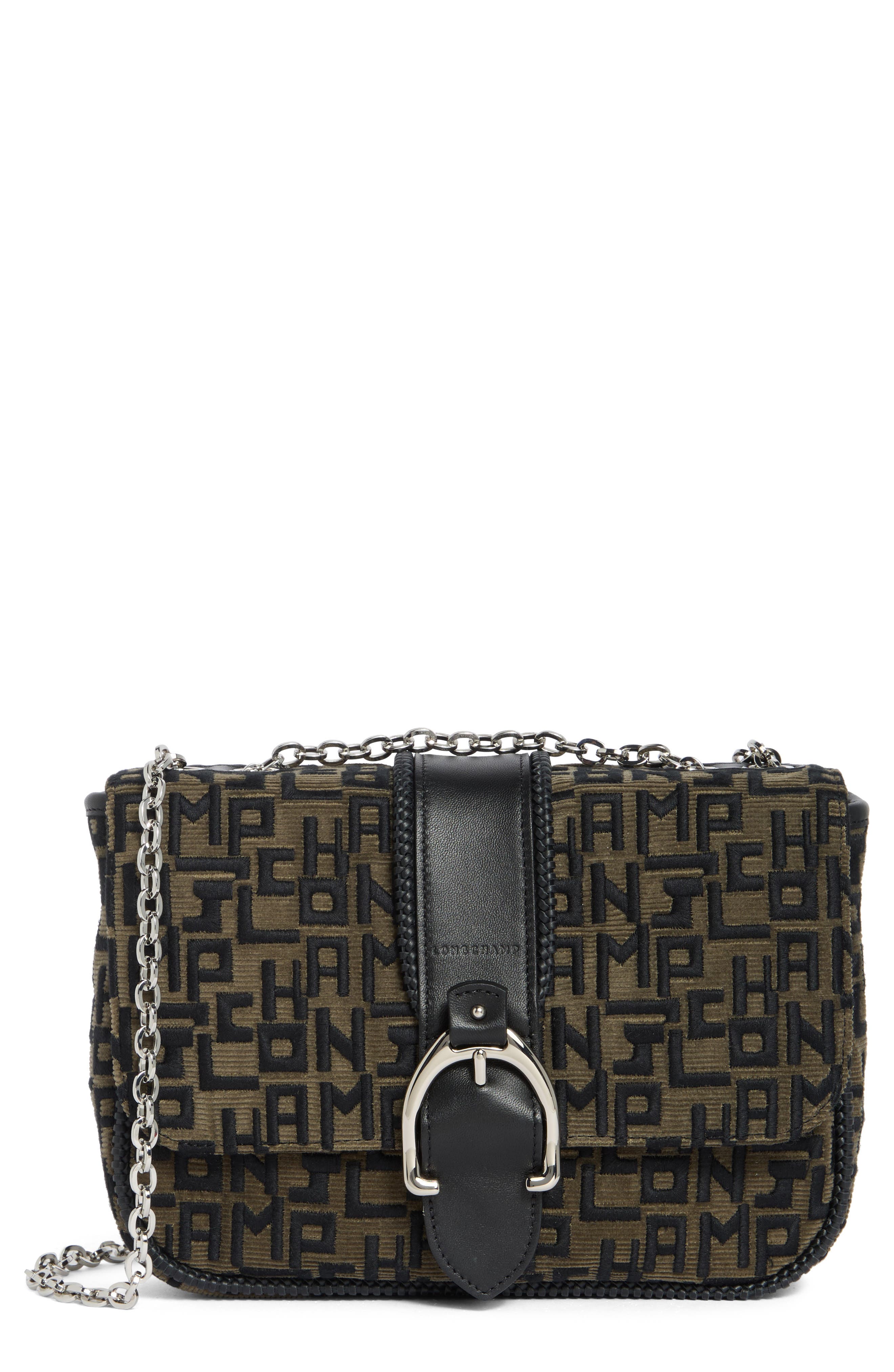 Longchamp Amazone Embroidered Convertible Crossbody Bag, Main, color, 
