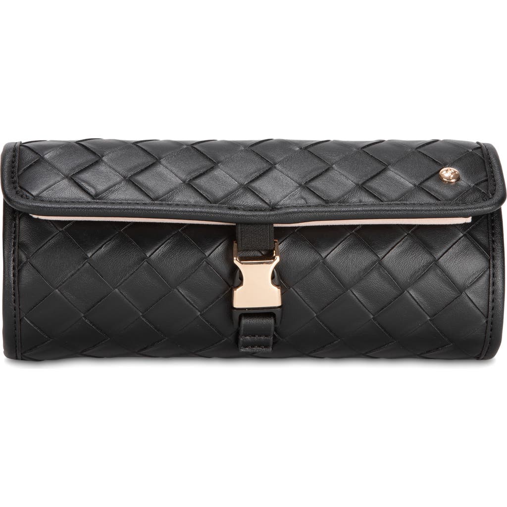 Stephanie Johnson Tropea Ivory Ashley Jewelry Roll In Black