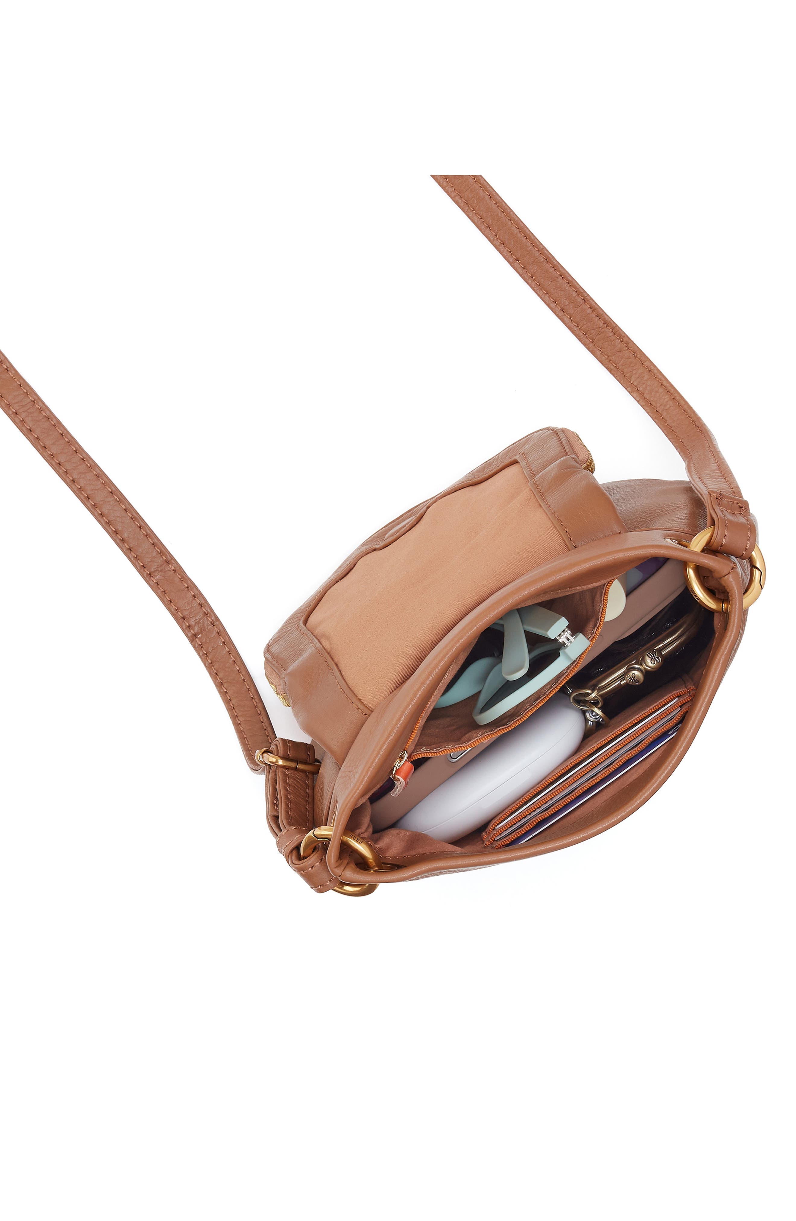 Fern Leather Crossbody Bag, Alternate, color, TIMBER BROWN