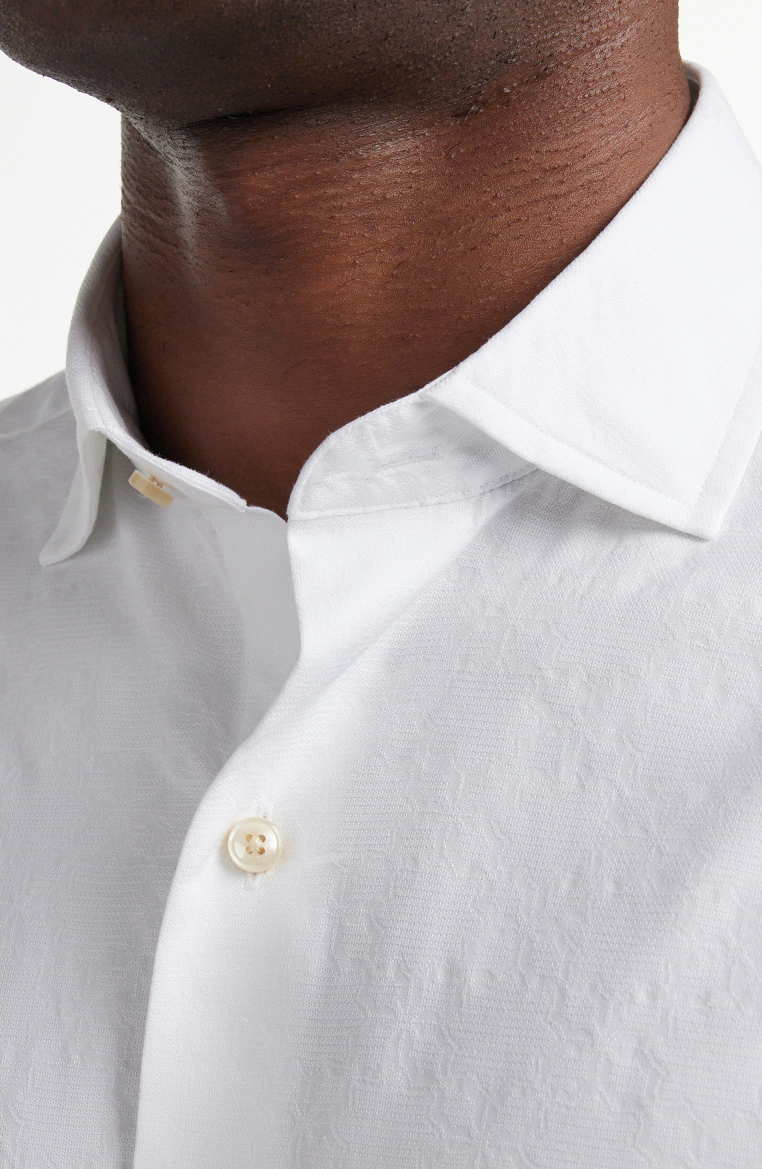 Geometric Jacquard Sport Shirt - image 2