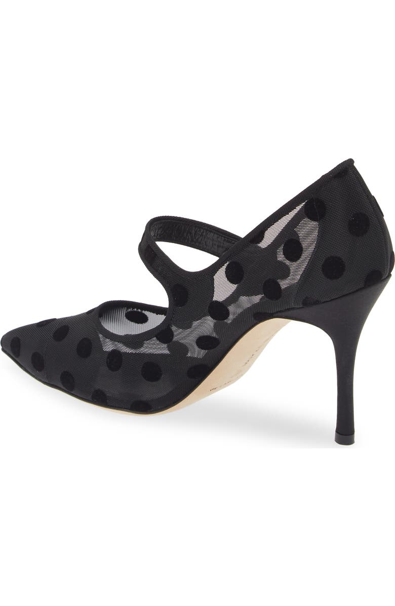 Manolo Blahnik Campari Polka Dot Mesh Pump, Alternate, color,