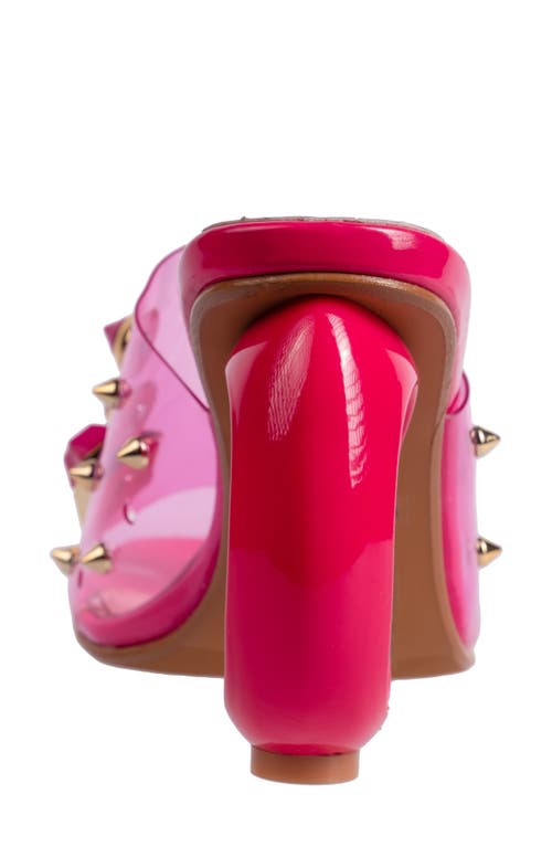 Ninety Union Vegas Sculptural Heel Sandals In Fuchsia