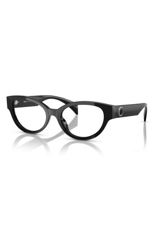 Versace 53mm Cat Eye Optical Glasses In Black