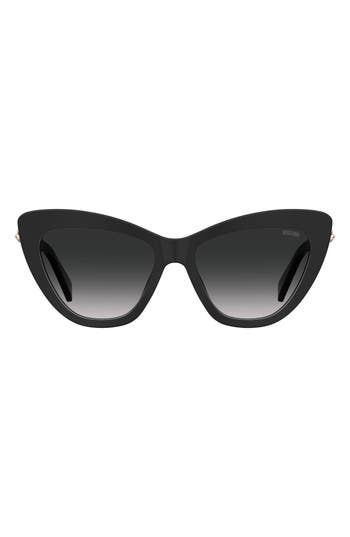 Moschino 54mm Gradient Cat Eye Sunglasses In Black