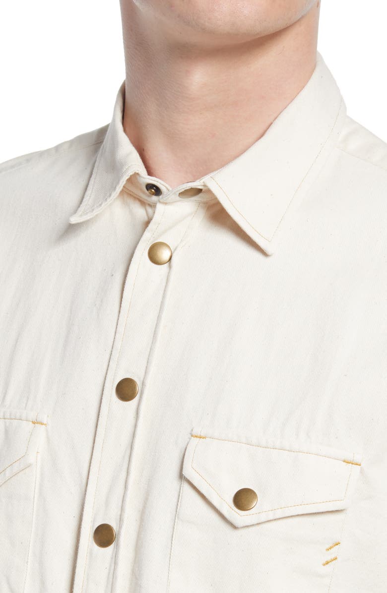 Billy Reid Organic Cotton Denim Button-Up Shirt, Alternate, color,