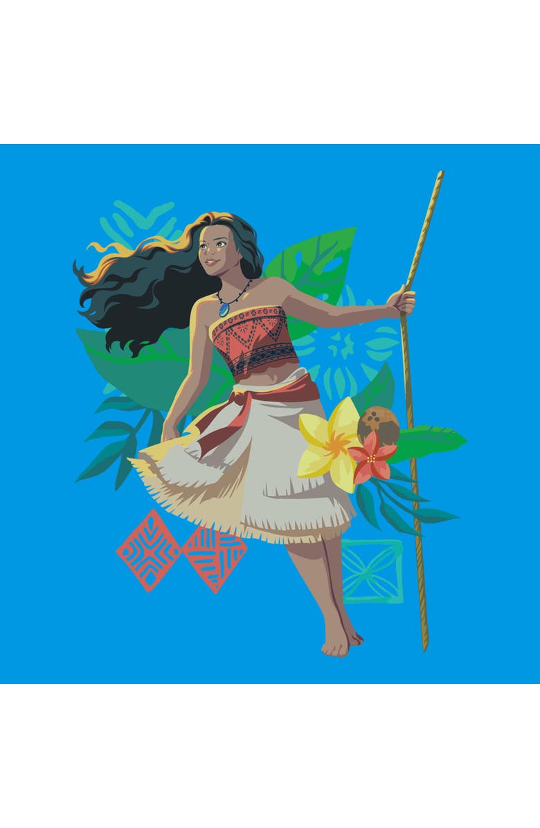 Moana Men's Moana Hibiscus Portrait Swing Graphic T-Shirt, Alternate, color, Sapphire