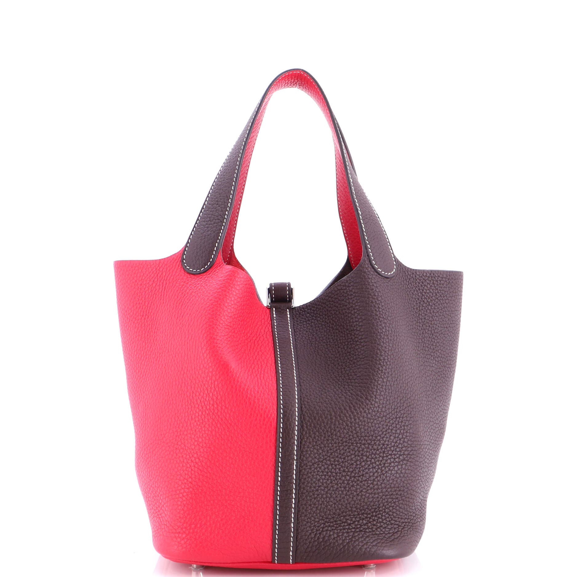 Picotin Lock Bag Bicolor Clemence MM, Alternate, color, Pink