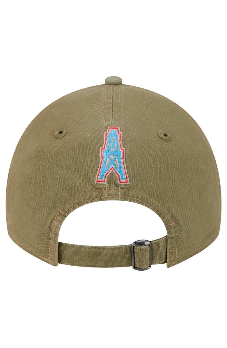 New Era Men's New Era Olive Tennessee Titans Oilers Throwback City Originals Lifestyle 9TWENTY Adjustable Hat, Alternate, color, Olive