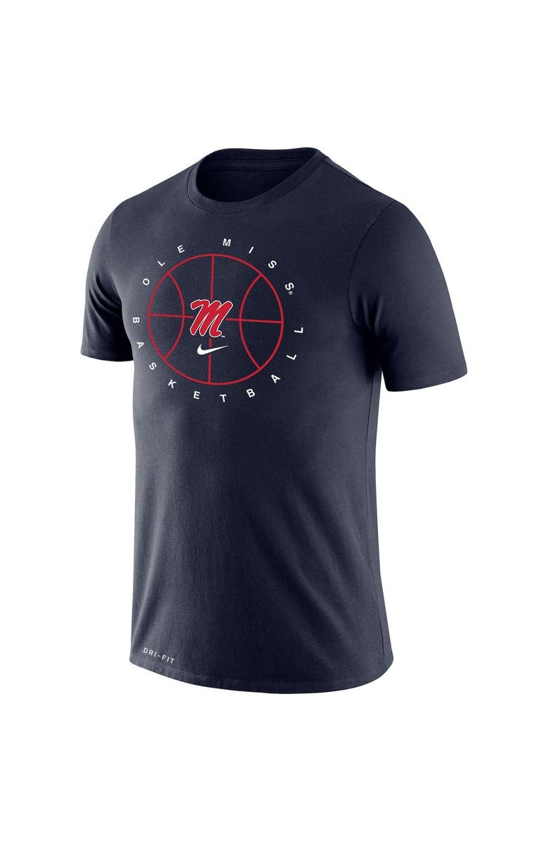 Nike Men's Nike Navy Ole Miss Rebels Basketball Icon Legend Performance T-Shirt, Alternate, color, 