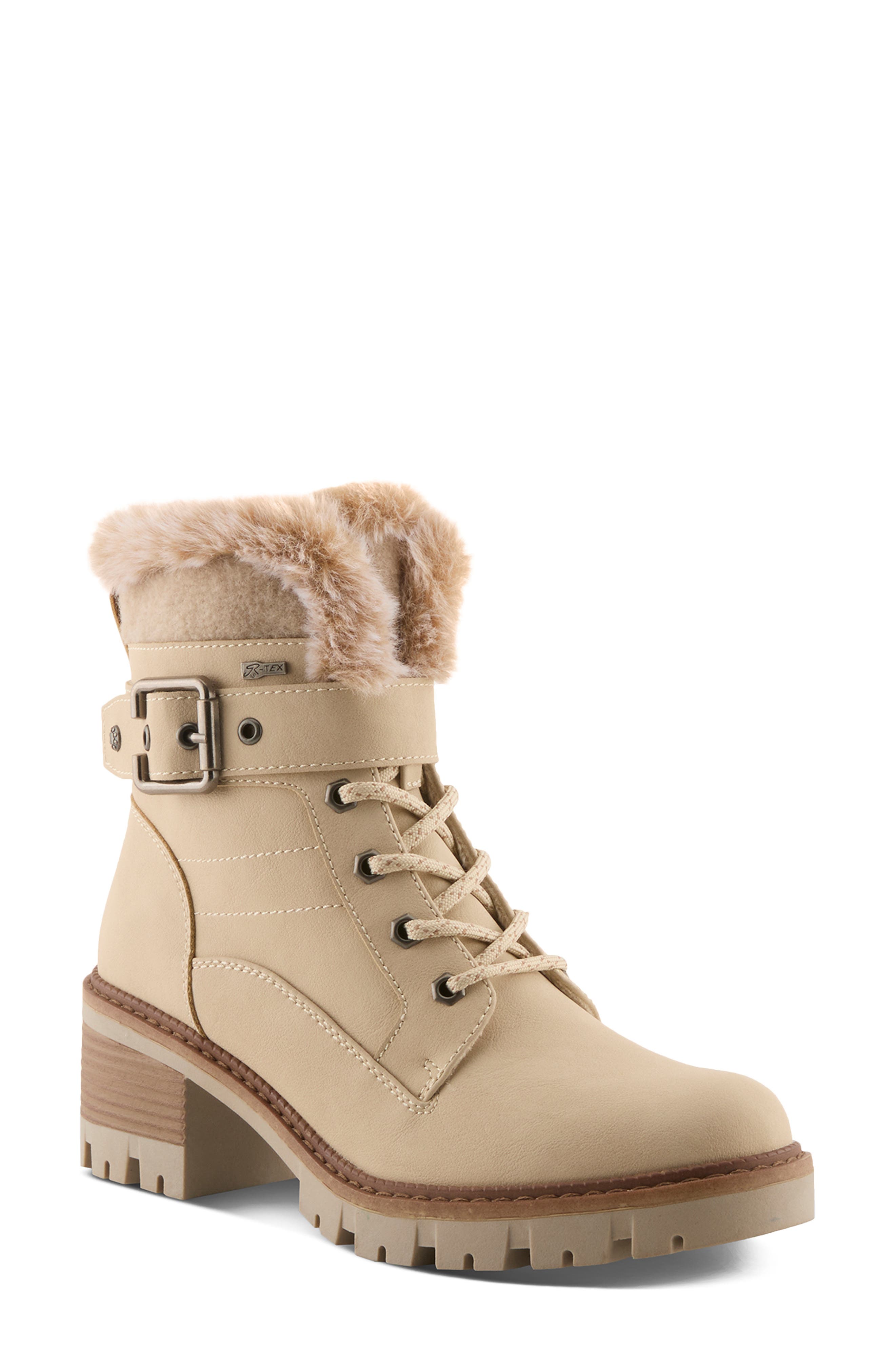 Canyonoak Faux Leather Bootie, Main, color, BONE