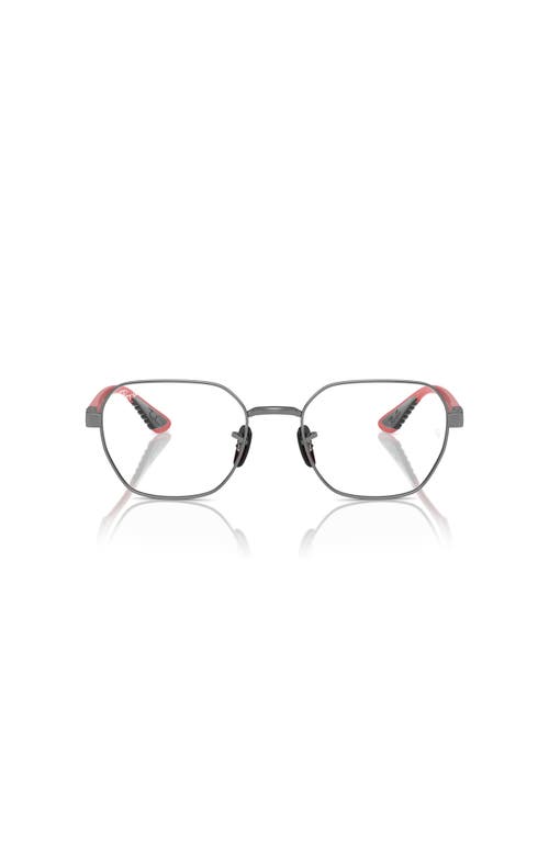 Ray Ban Ray-ban 54mm Irregular Optical Glasses In Metallic