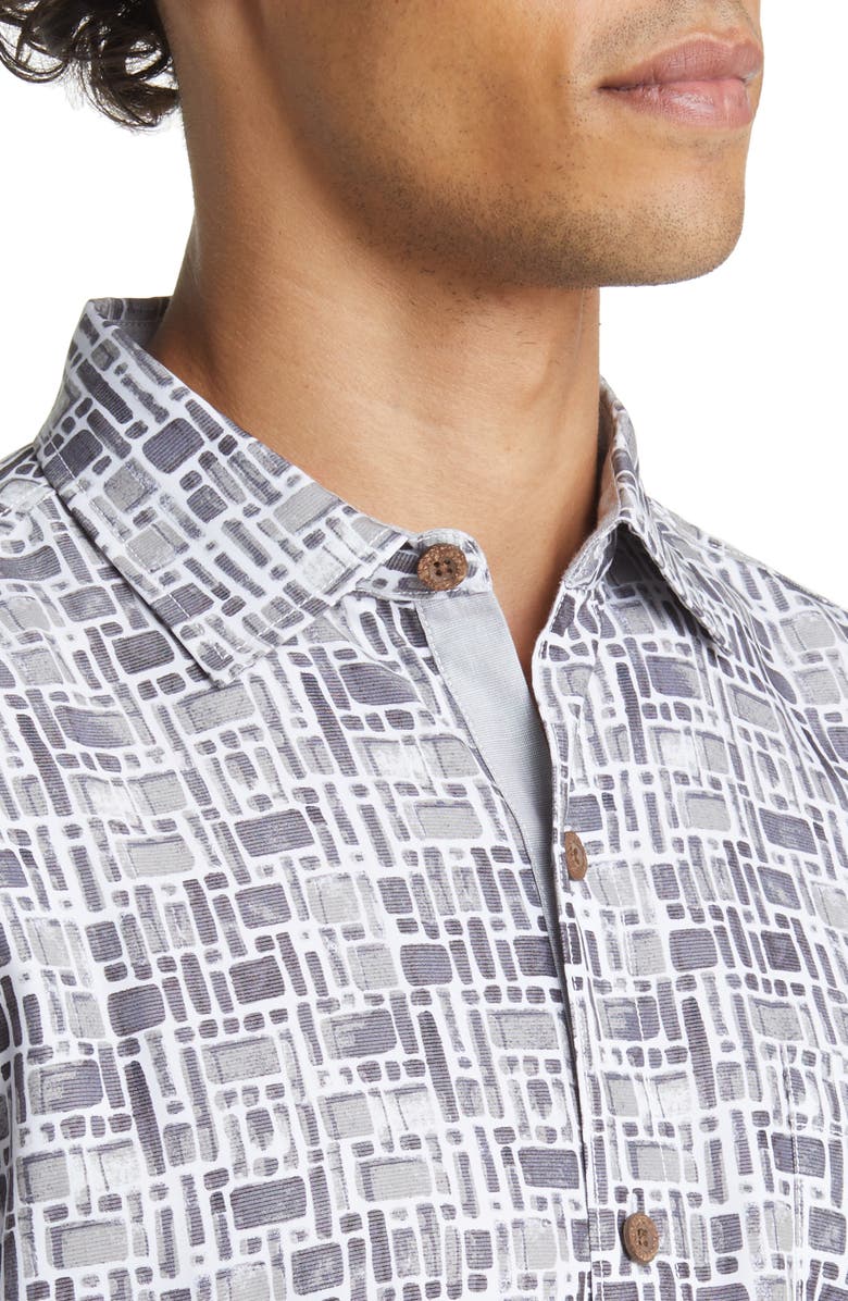 Tommy Bahama Men's Coconut Point Pebble Tiles Short Sleeve Button-Up Shirt, Alternate, color,