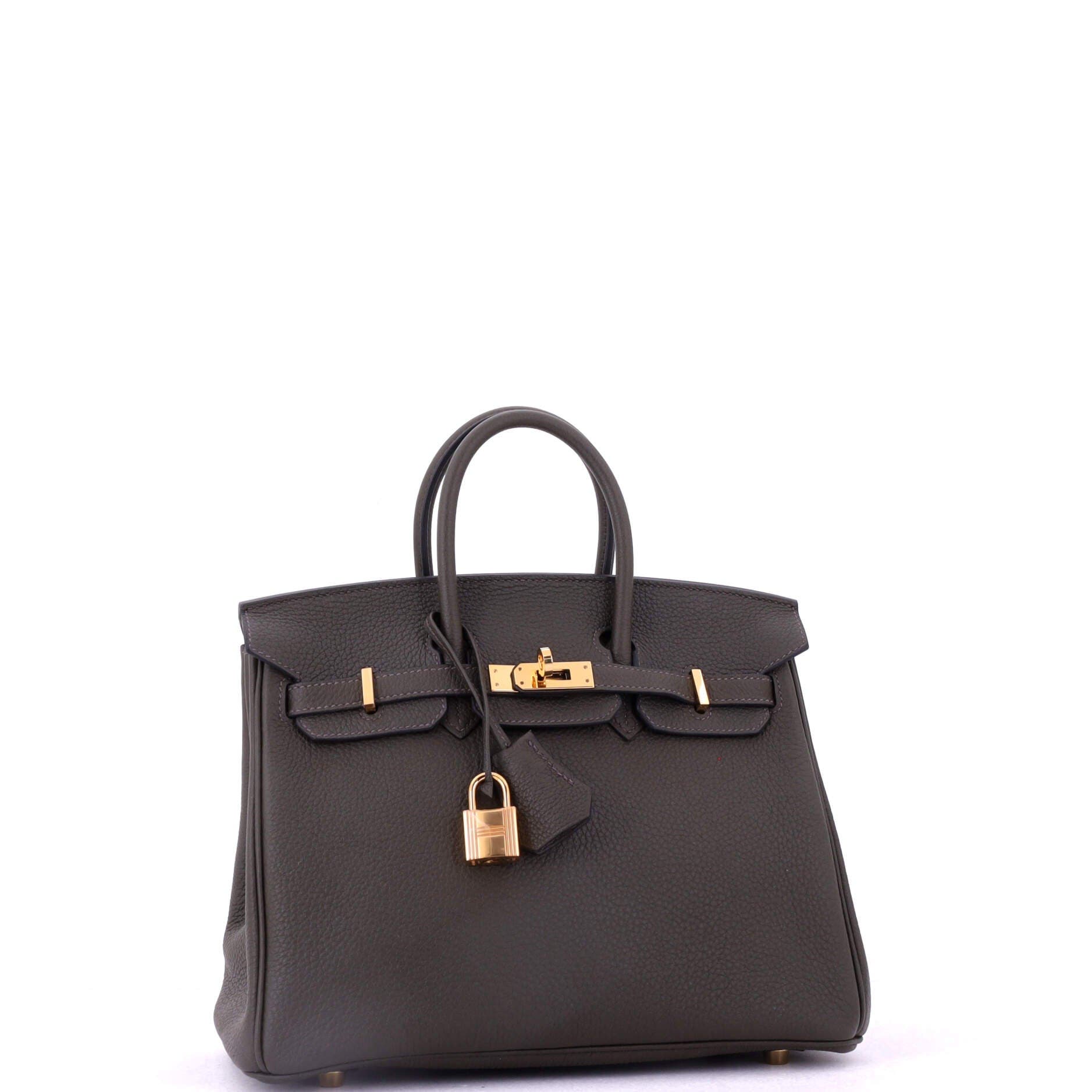 Pre-Owned Hermes Birkin Handbag Green Togo with Gold Hardware 25, Alternate, color, 