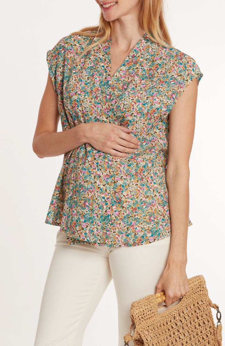 Cache Coeur Flora Maternity/Nursing Button-Up Shirt, Alternate, color, 
