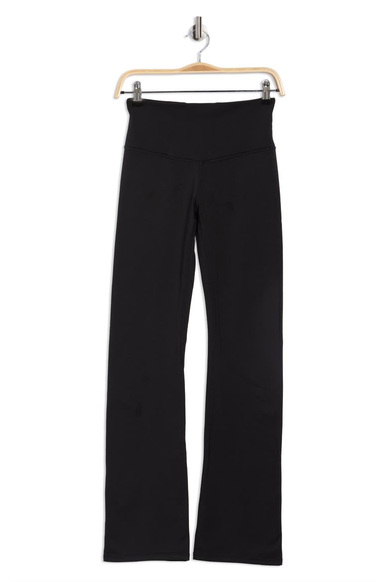 Fleece Lined Bootcut Leggings, Alternate, color, BLACK