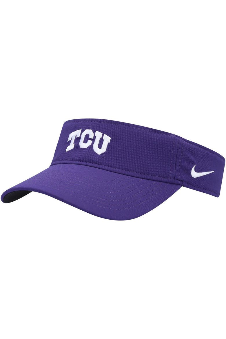 Men's Nike TCU Horned Frogs Purple Sideline Performance Visor, Main, color, Purple