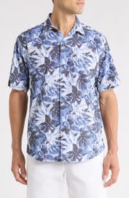 Tommy Bahama Coastal Ease Frond Drift IslandZone® Short Sleeve Button-Up Shirt