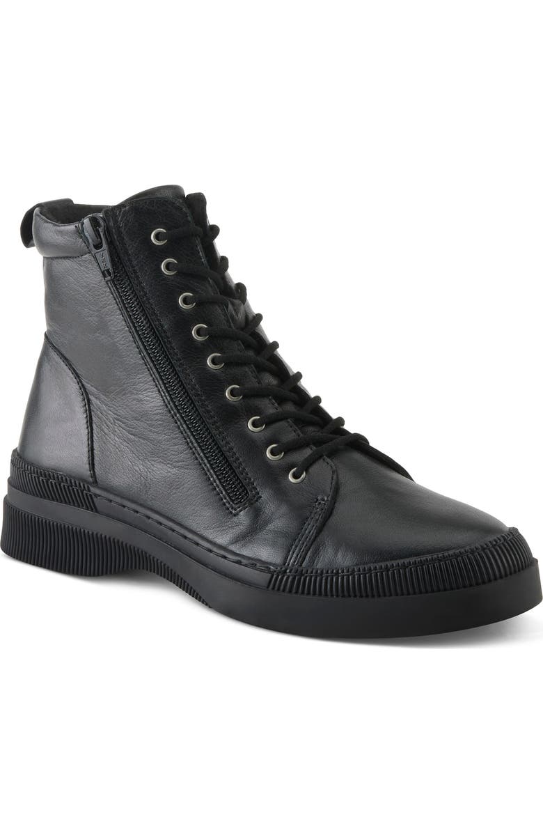 Spring Step Leather Combat Boot, Main, color,