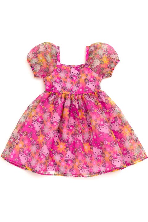Organza Short Sleeve Dress