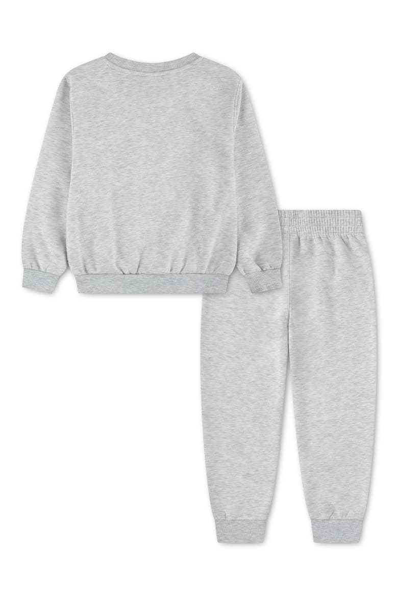 Kids' Fleece Crewneck Sweatshirt & Joggers Set, Alternate, color, BIRCH HEATHER