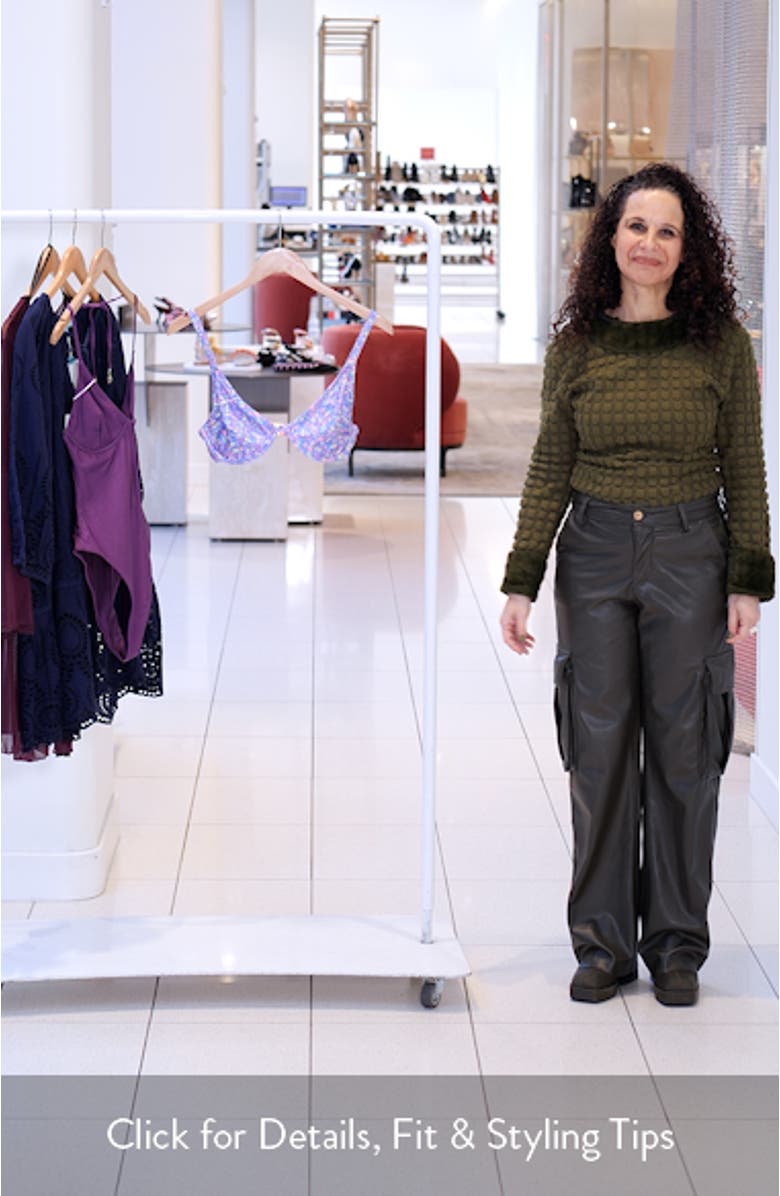 Floral D-Cup Underwire Triangle Bikini Top, sales video thumbnail