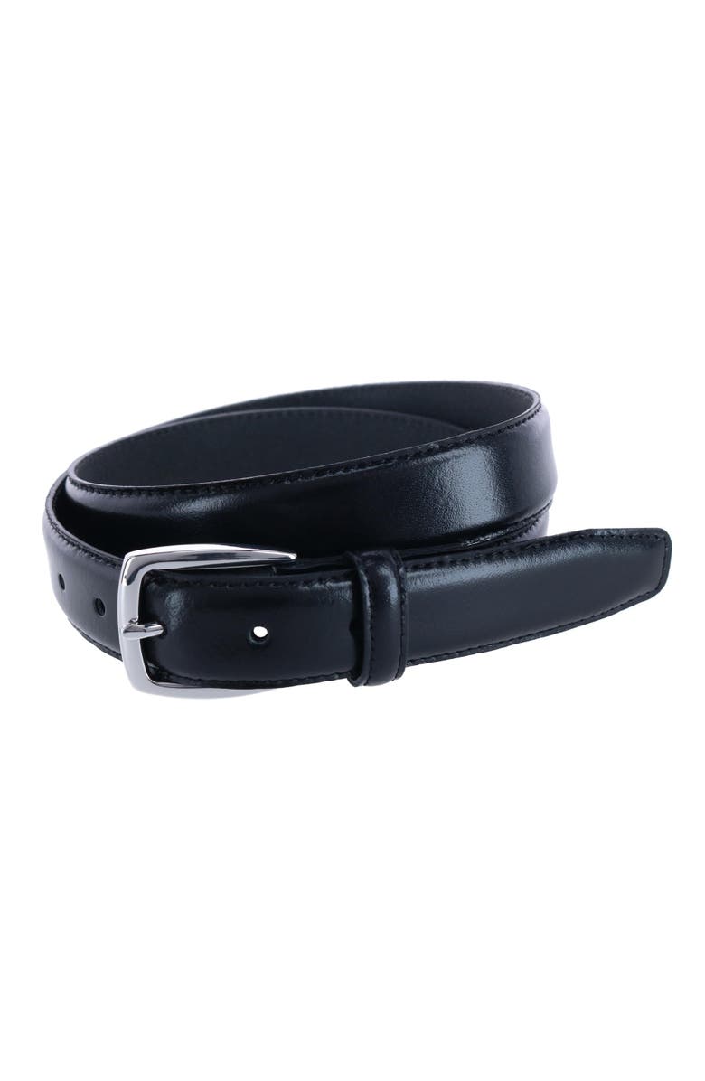 Trafalgar Jameson 31mm Genuine Leather Dress Belt, Main, color, Black