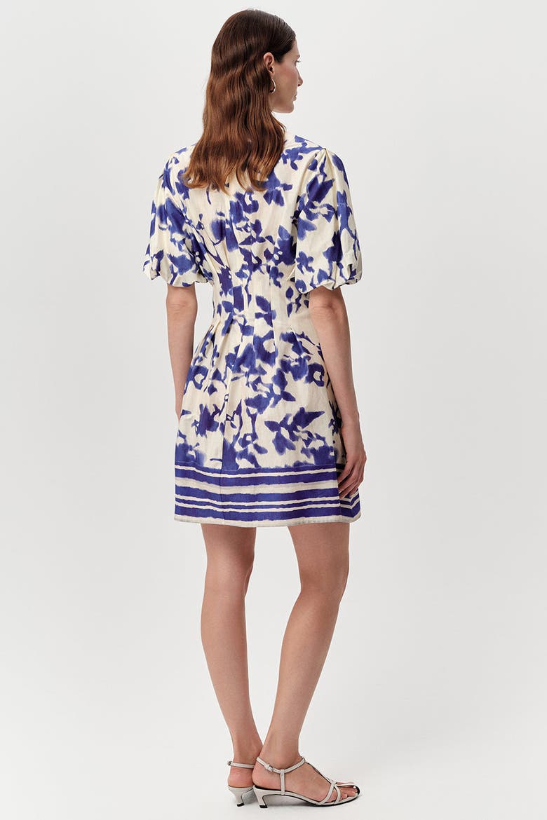 Jadira Puff Sleeve Mini Dress With Pockets, Alternate, color, Sax