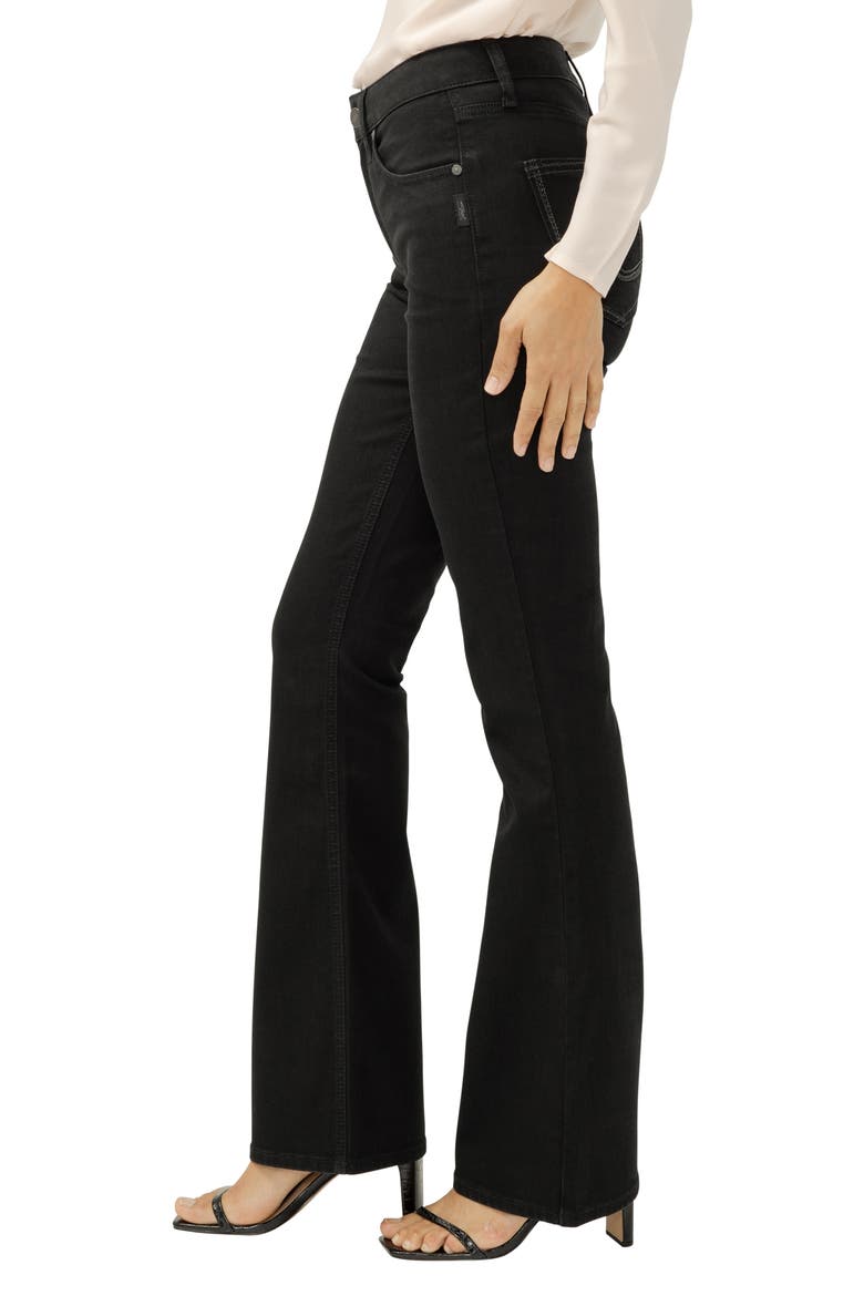 Avery High Waist Slim Bootcut Jeans, Alternate, color, BLACK