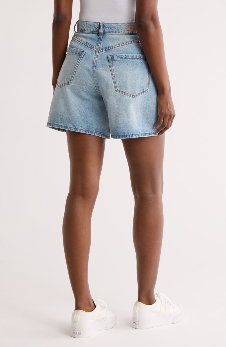 Adjustable Waist Baggy Denim Shorts