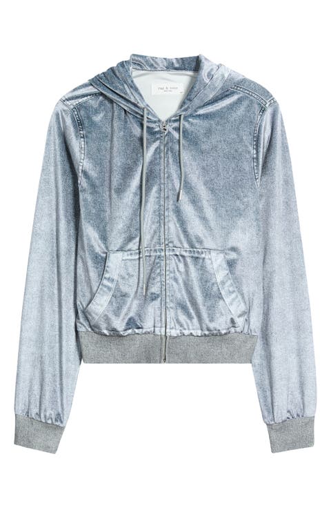 rb Miramar Velvet Zip Up Hoodie