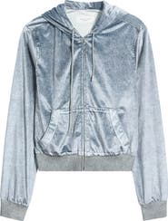 rag & bone rb Miramar Velvet Zip Up Hoodie