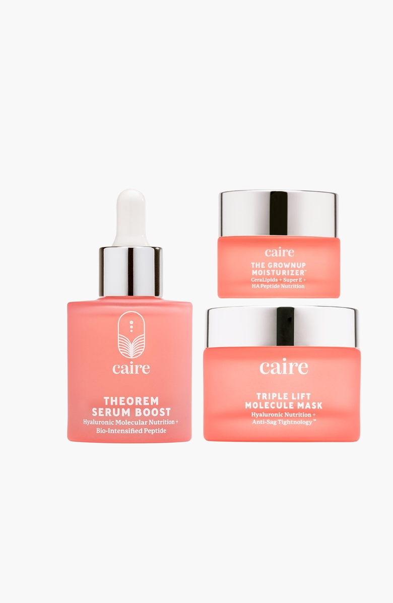 Caire Beauty 30 Day Trio Theorem Serum Boost, Mask, and Grown Up Moisturizer Set, Main, color, Coral