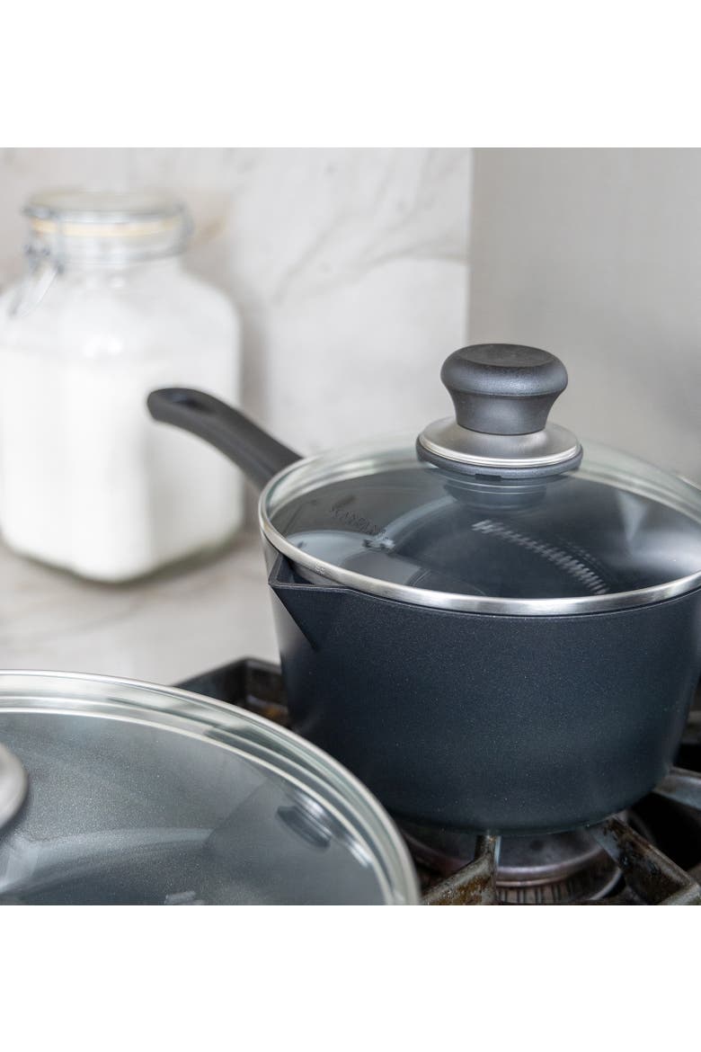 Classic 1 Quart Saucepan with Lid, Alternate, color, Black