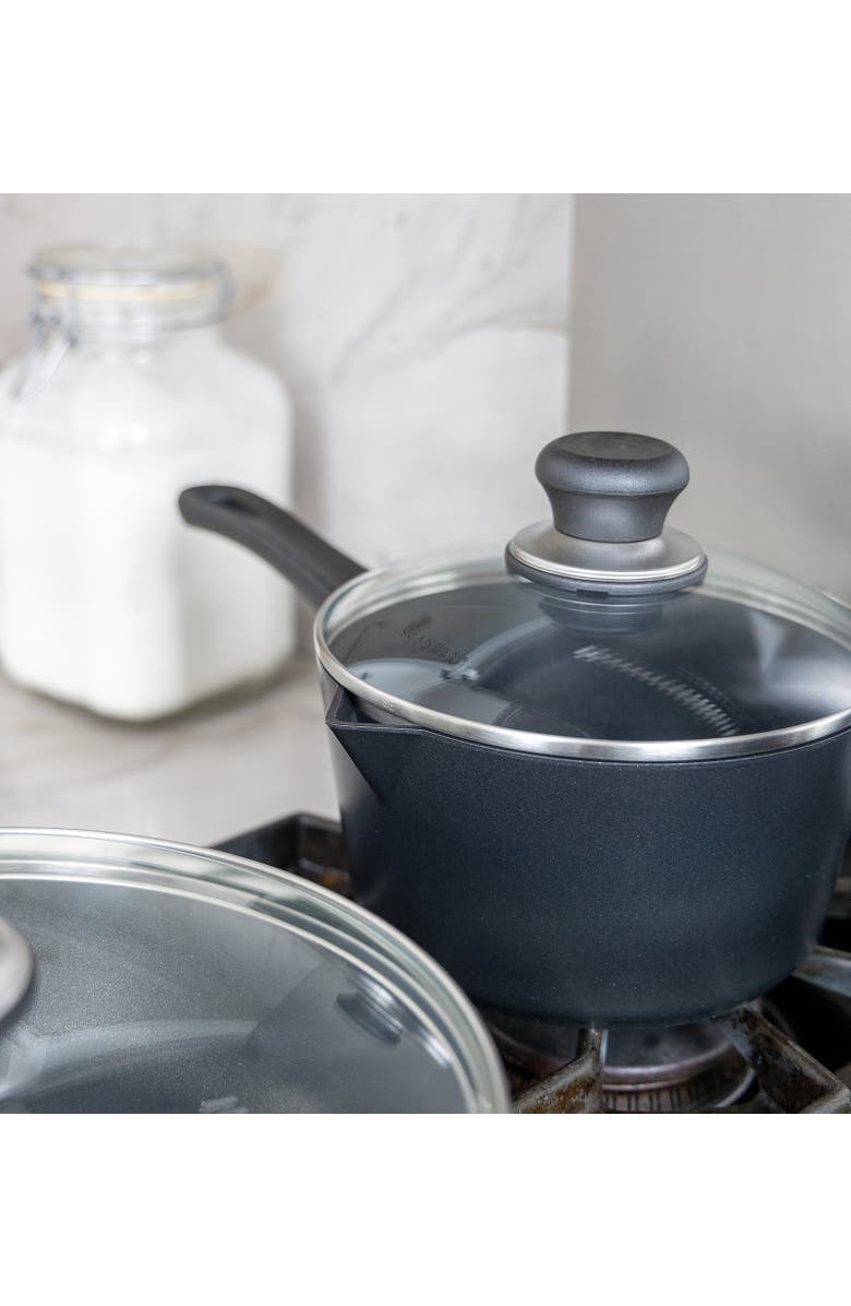 Scanpan Classic 1 Quart Saucepan with Lid, Alternate, color, Black