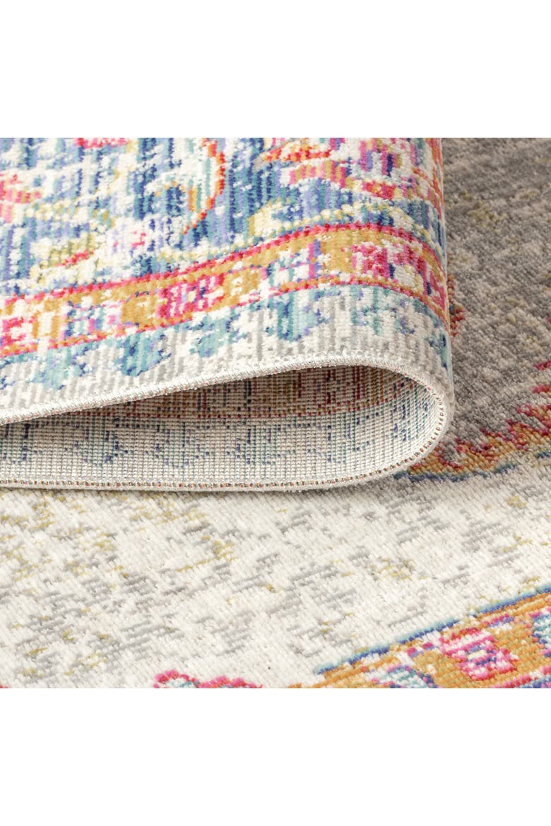 Kilia Medallion Area Rug, Alternate, color, Fuchsia/Mustard/Indigo