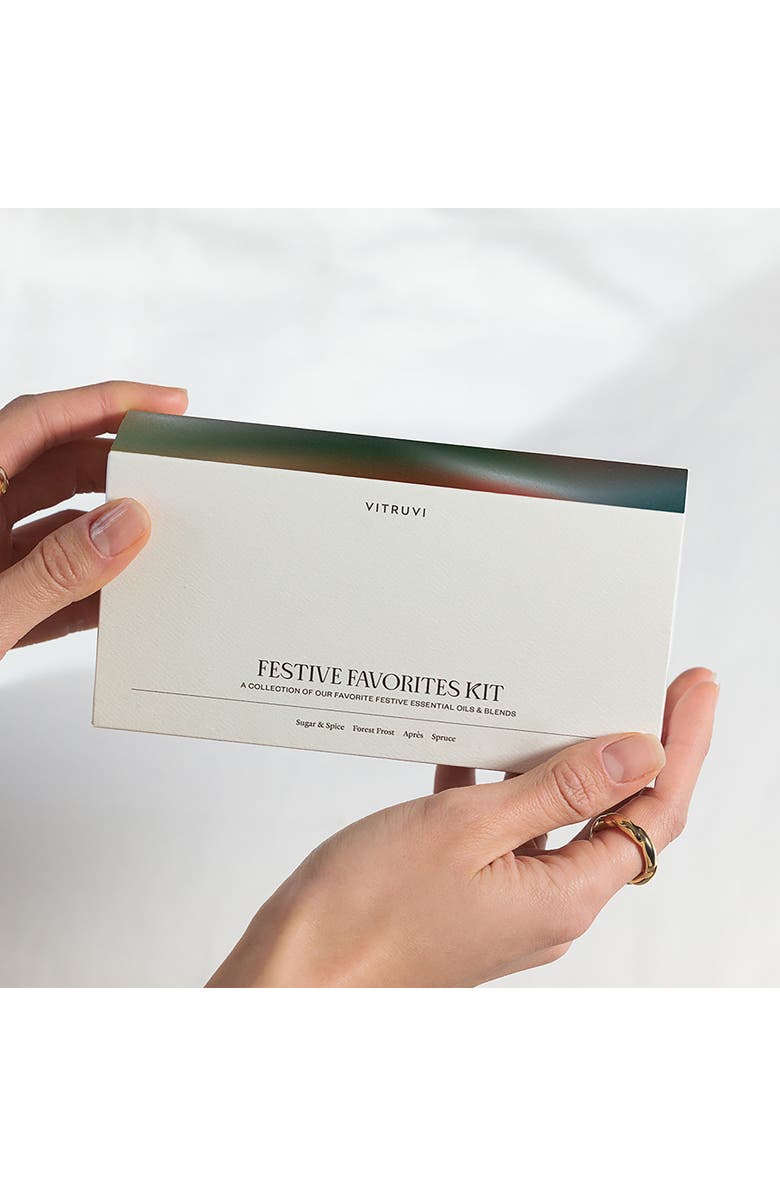 Vitruvi Festive Favorites Diffuser Scents 4-Piece Essential Oil Kit, Alternate, color,