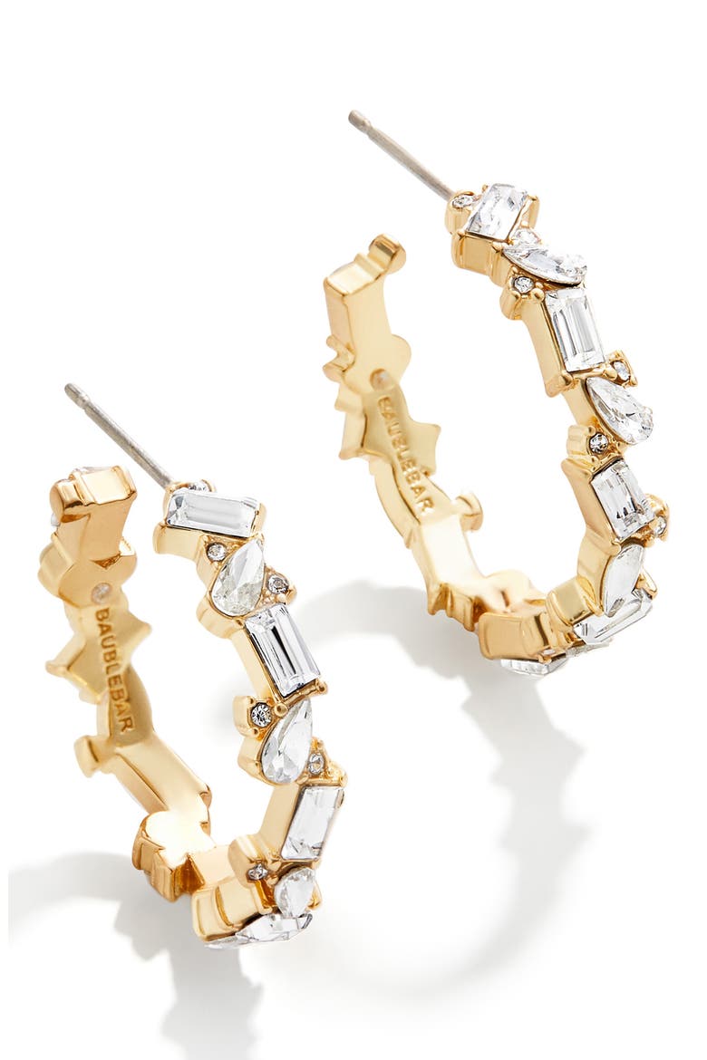 Marley Hoop Earrings, Main, color, CLEAR