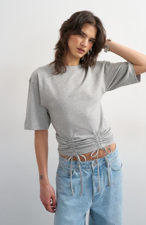 Drawcord Detail Crop Top